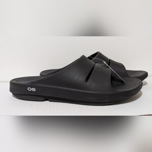 OOFOS | OOahh Recovery Slide Men's 13 Women's 15 EU 46 - Matte Black